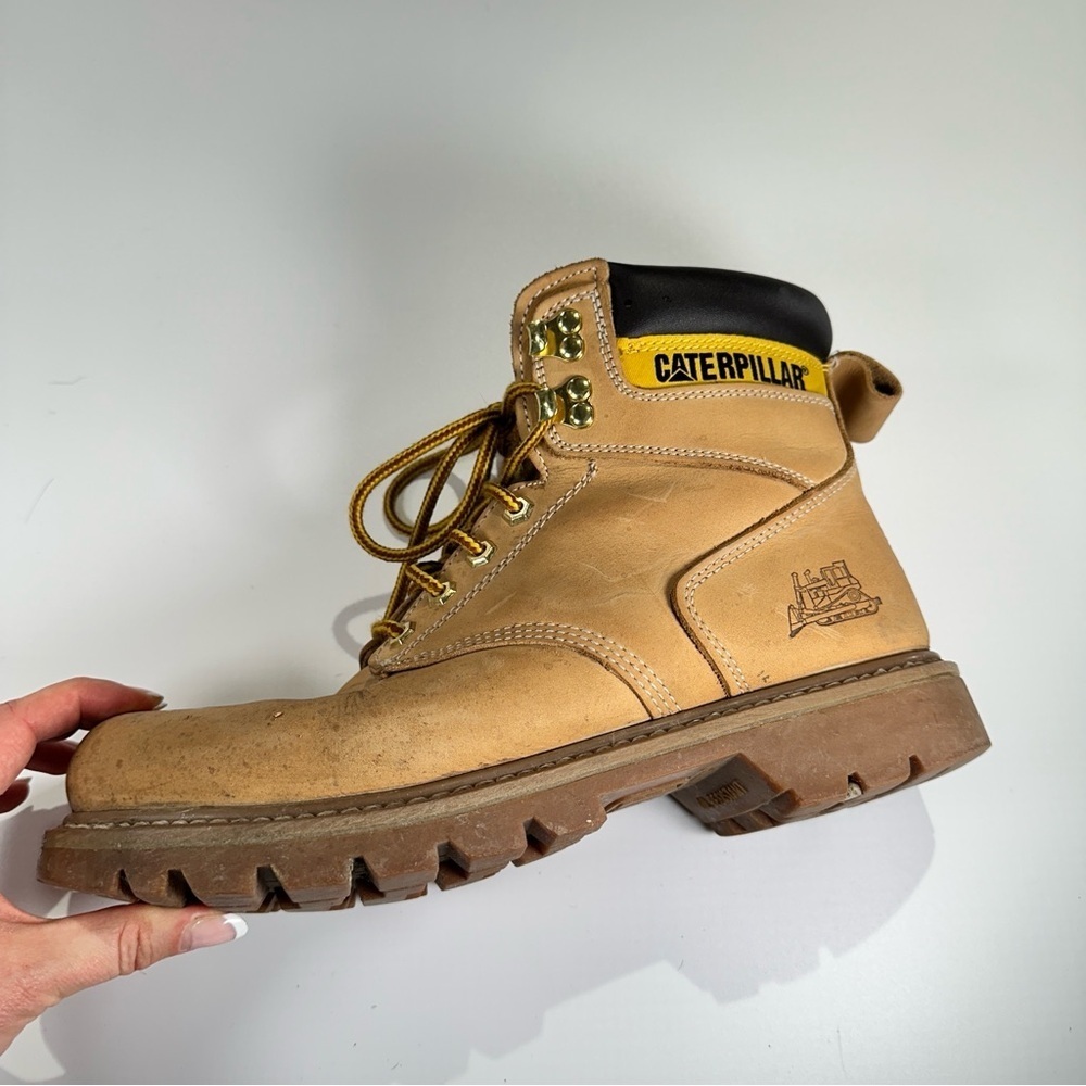 Caterpillar CAT leather work boots men size 9.5 - Picture 8 of 11